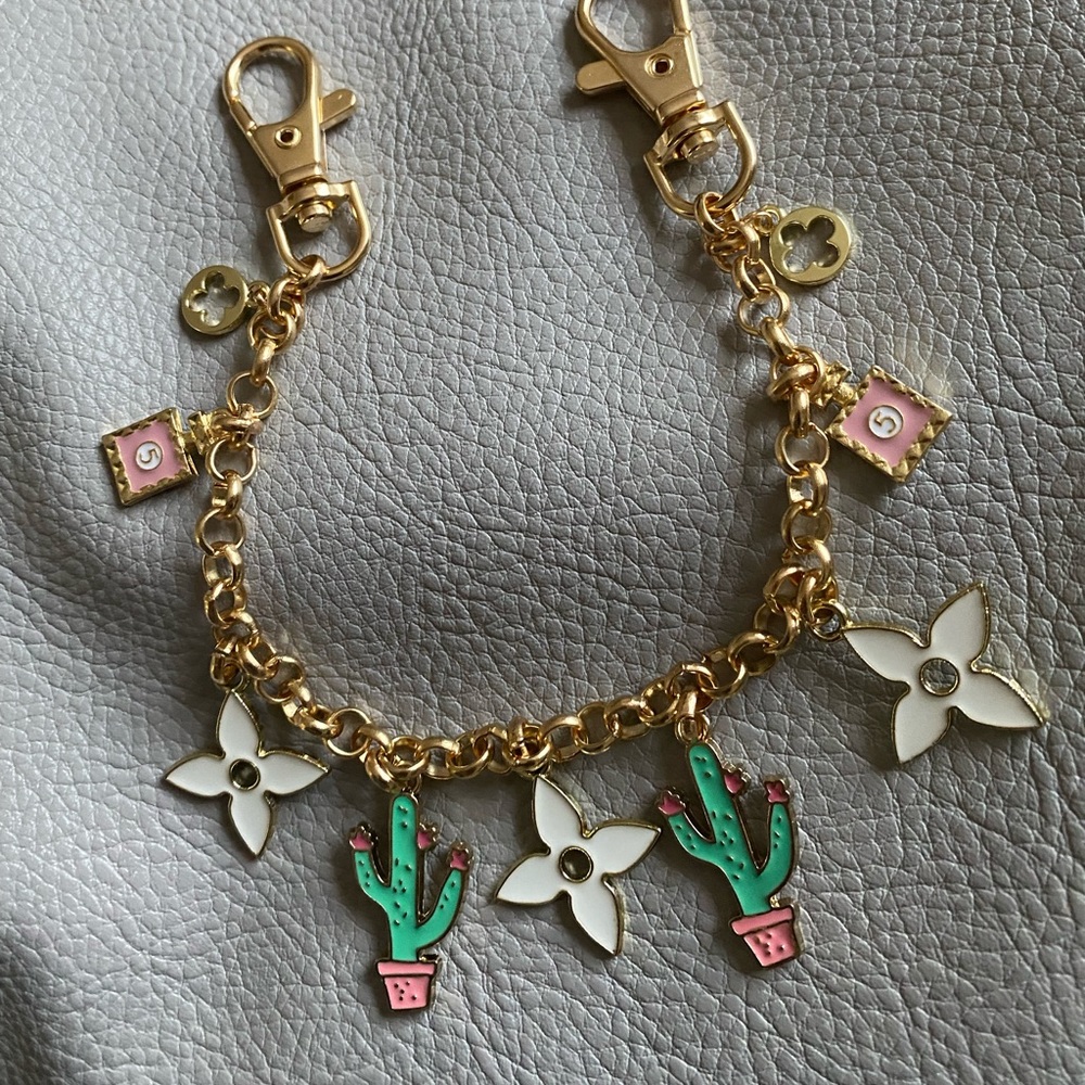 Cactus design chain charm